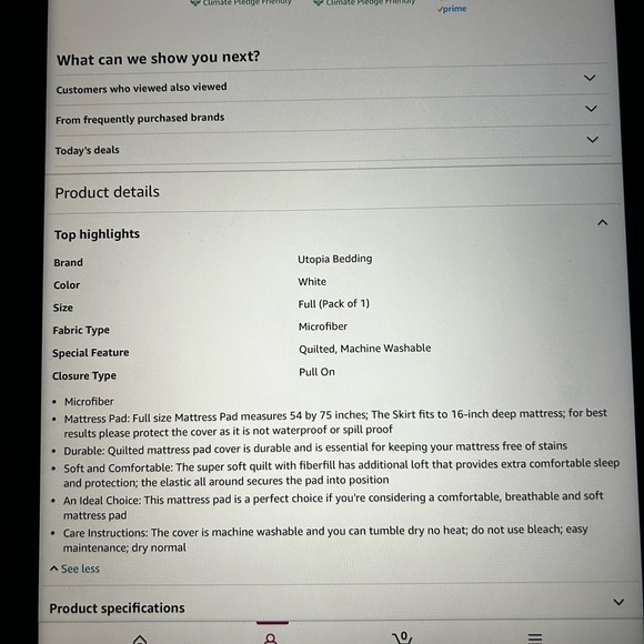 New, in box full size mattress cover - Picture 3 of 3